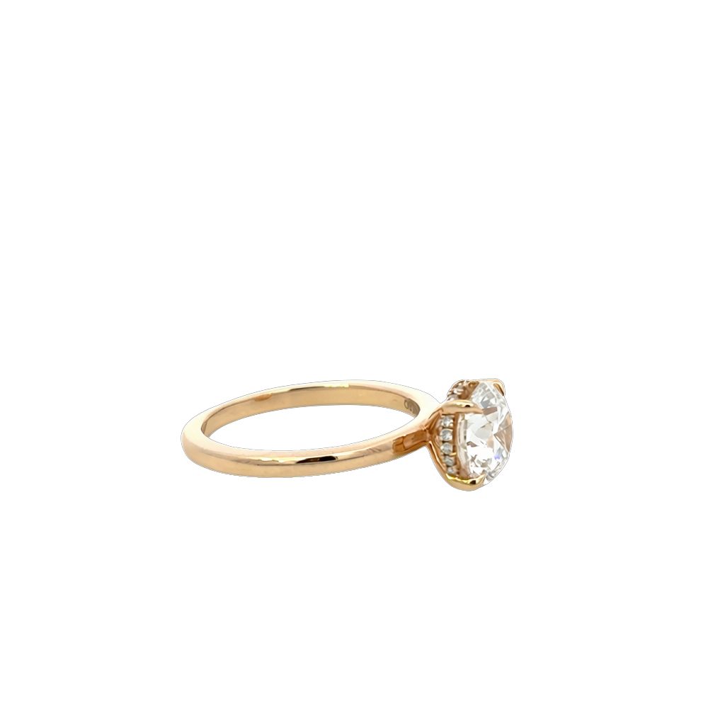 Round Lab Grown Engagement Ring