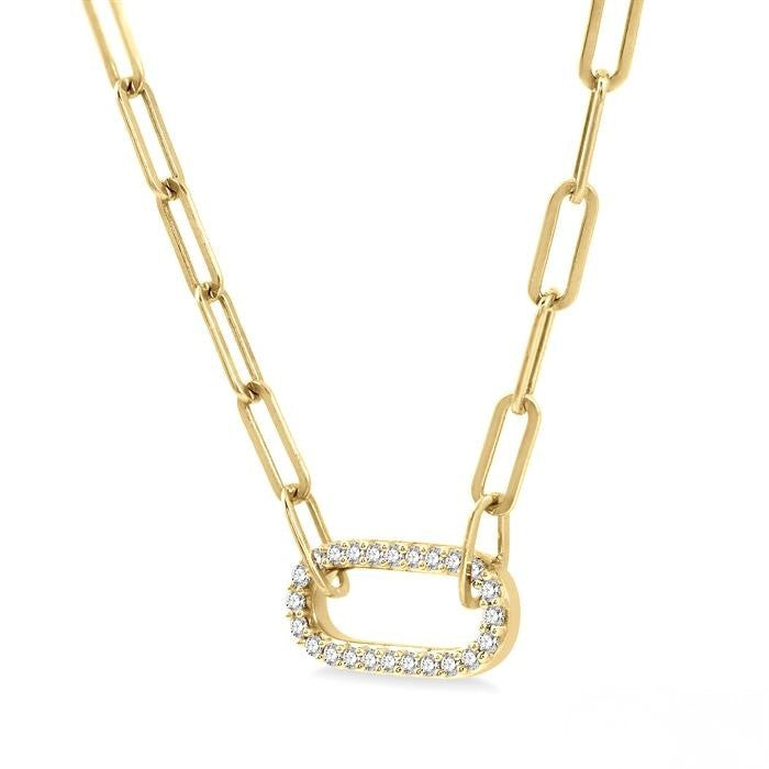 Diamond Paperclip Necklace
