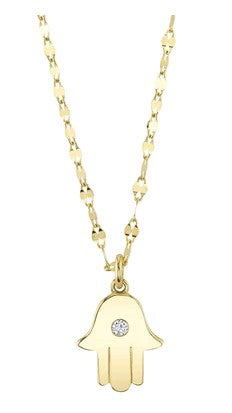Shy Hamsa Necklace