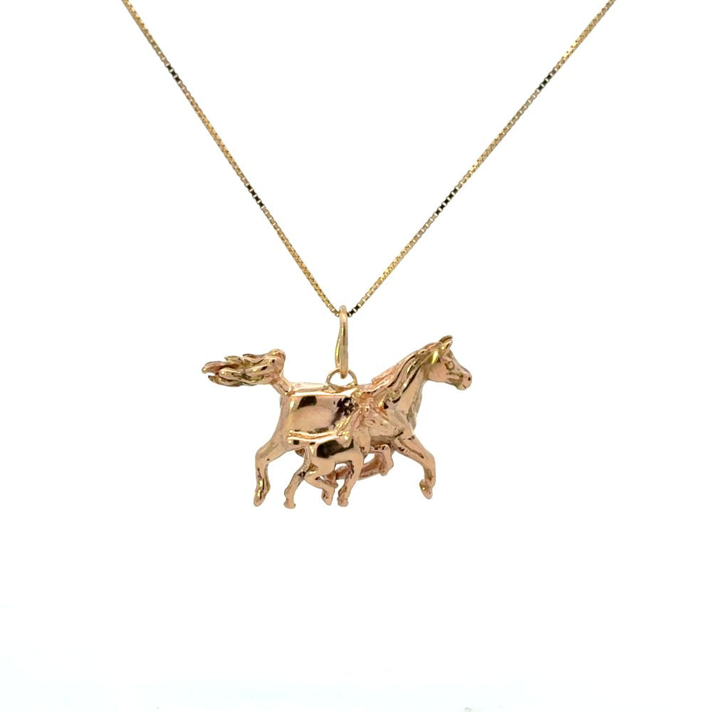 Estate Horse and Foal Pendant