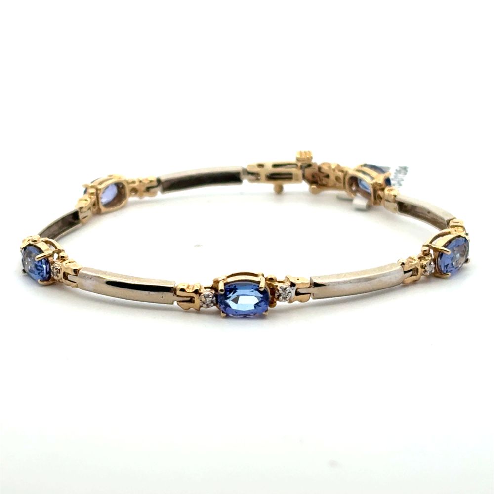 Estate Tanzanite and Diamond Bracelet