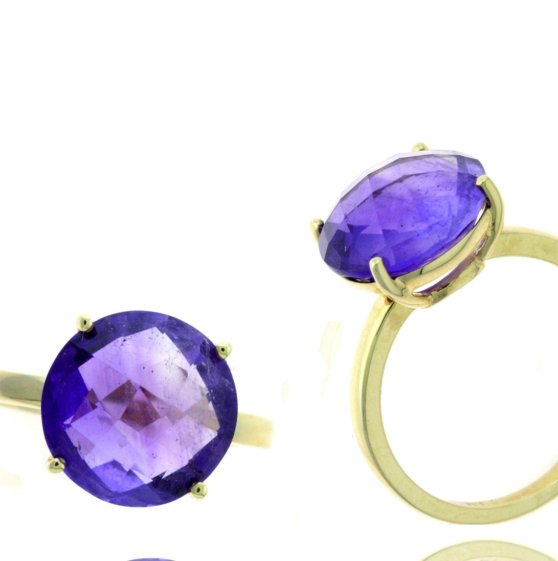 Color Stone Amethyst Ring-Women