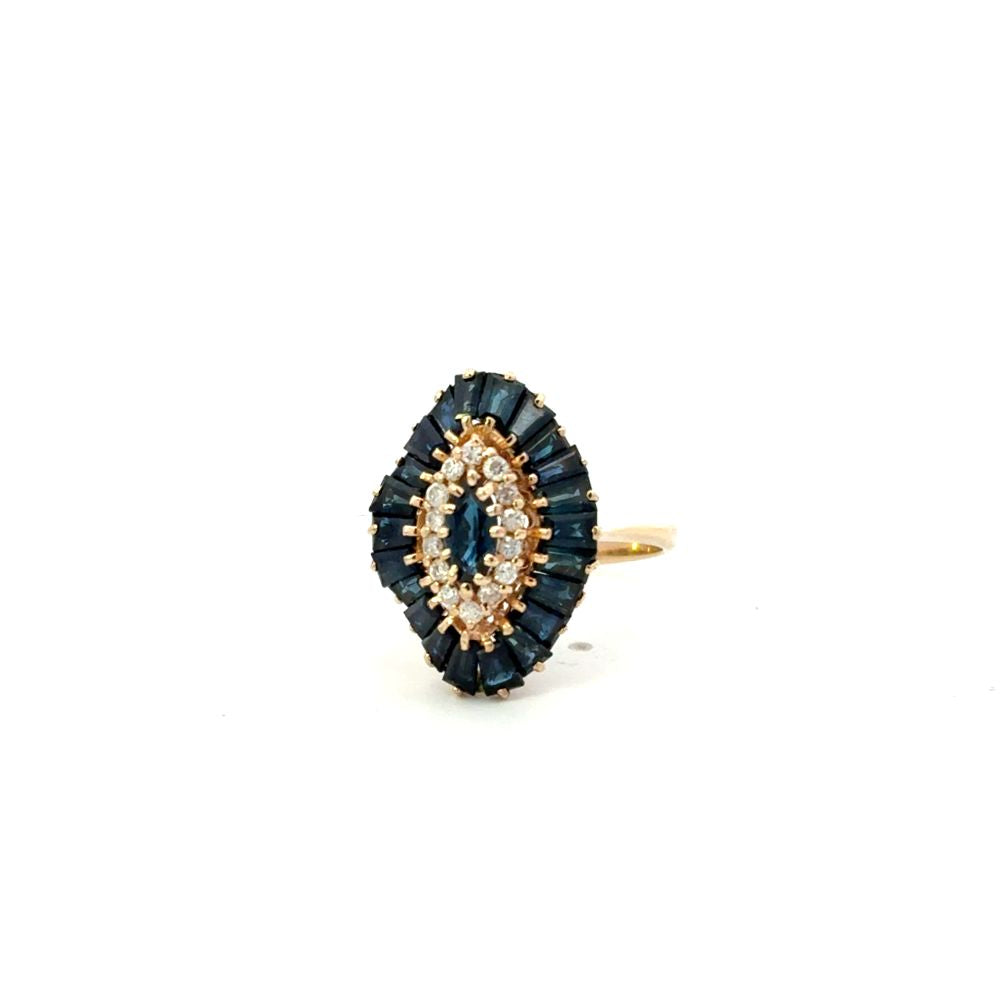 Estate Jewelry Sapphire and Diamond Ring
