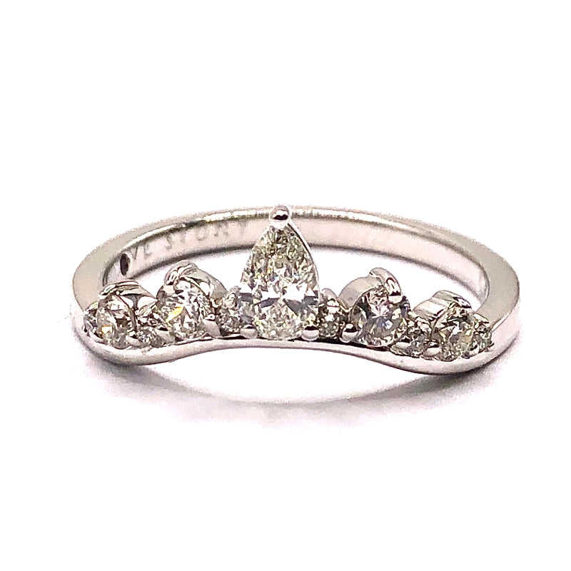 Curved Diamond Wedding Band