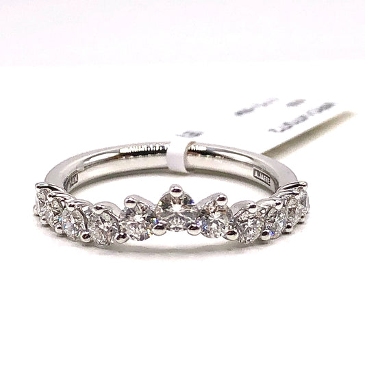 Curved Diamond Wedding Band