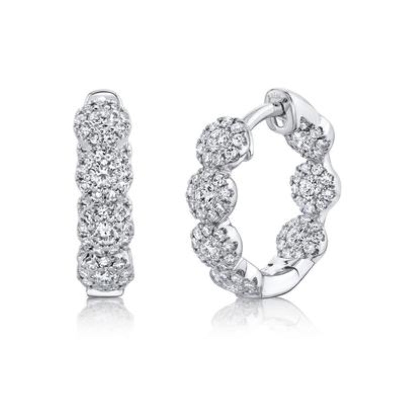 Shy Diamond Hoop Earrings