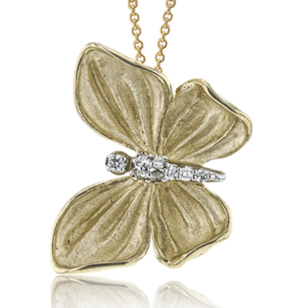 Simon G. Gold and Diamond Butterfly Necklace