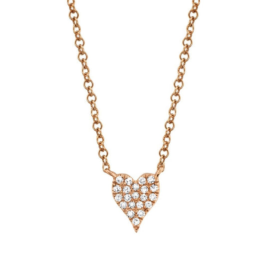 Diamond Pave Heart Necklace