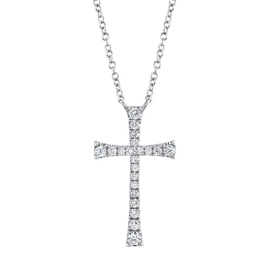 Shy Diamond Cross Necklace