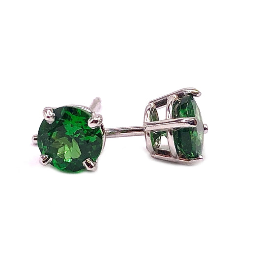 Tsavorite Round Earrings