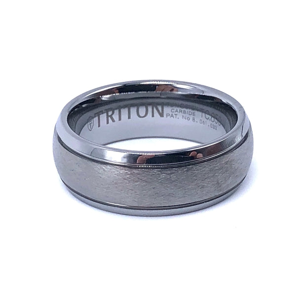 Brush Tungsten Wedding Band