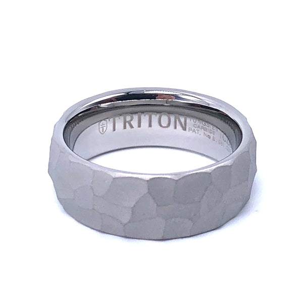 Textured Tungsten Wedding Band