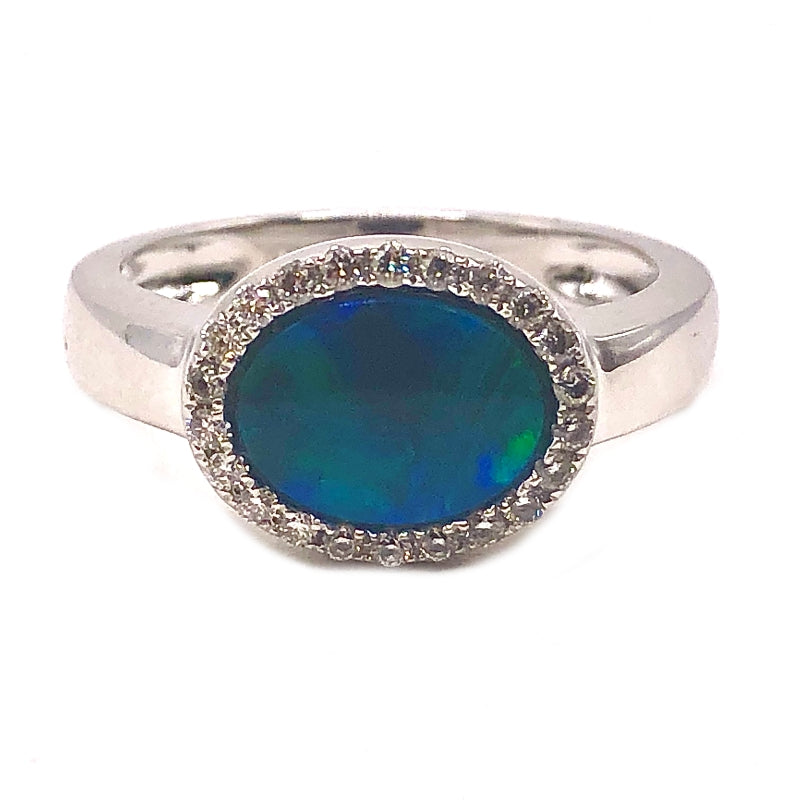 Opal and Diamond Ring