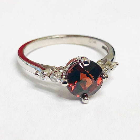 Garnet and Diamond Ring