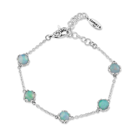 Sterling Silver Opal Bracelet