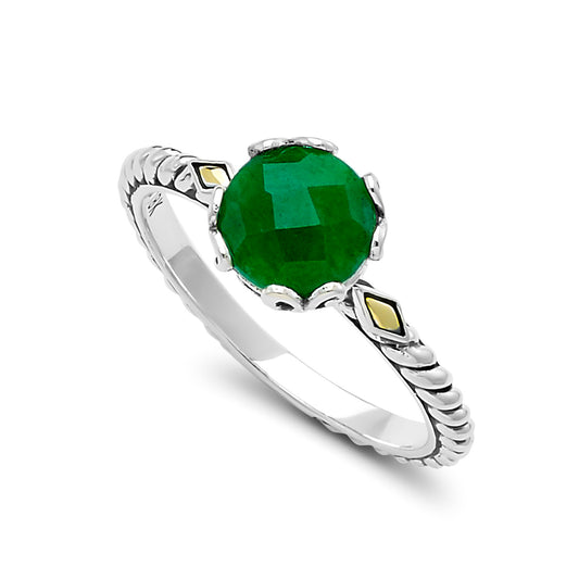 Sterling Silver Emerald Ring