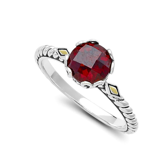 Sterling Silver Garnet Ring