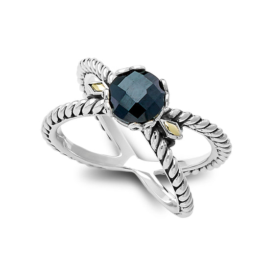 Sterling Silver Black Spinel Ring