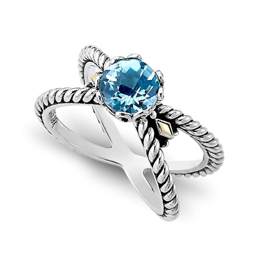 Sterling Silver Blue Topaz Ring