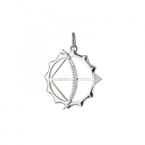 MRK Mini "Strength" Apollo Necklace with White Sapphires