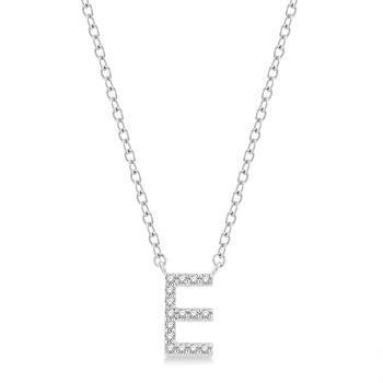 Diamond 'E' Initial Pendant