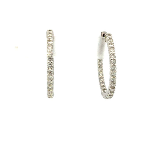 In and Out Diamond Hoop Earrings
