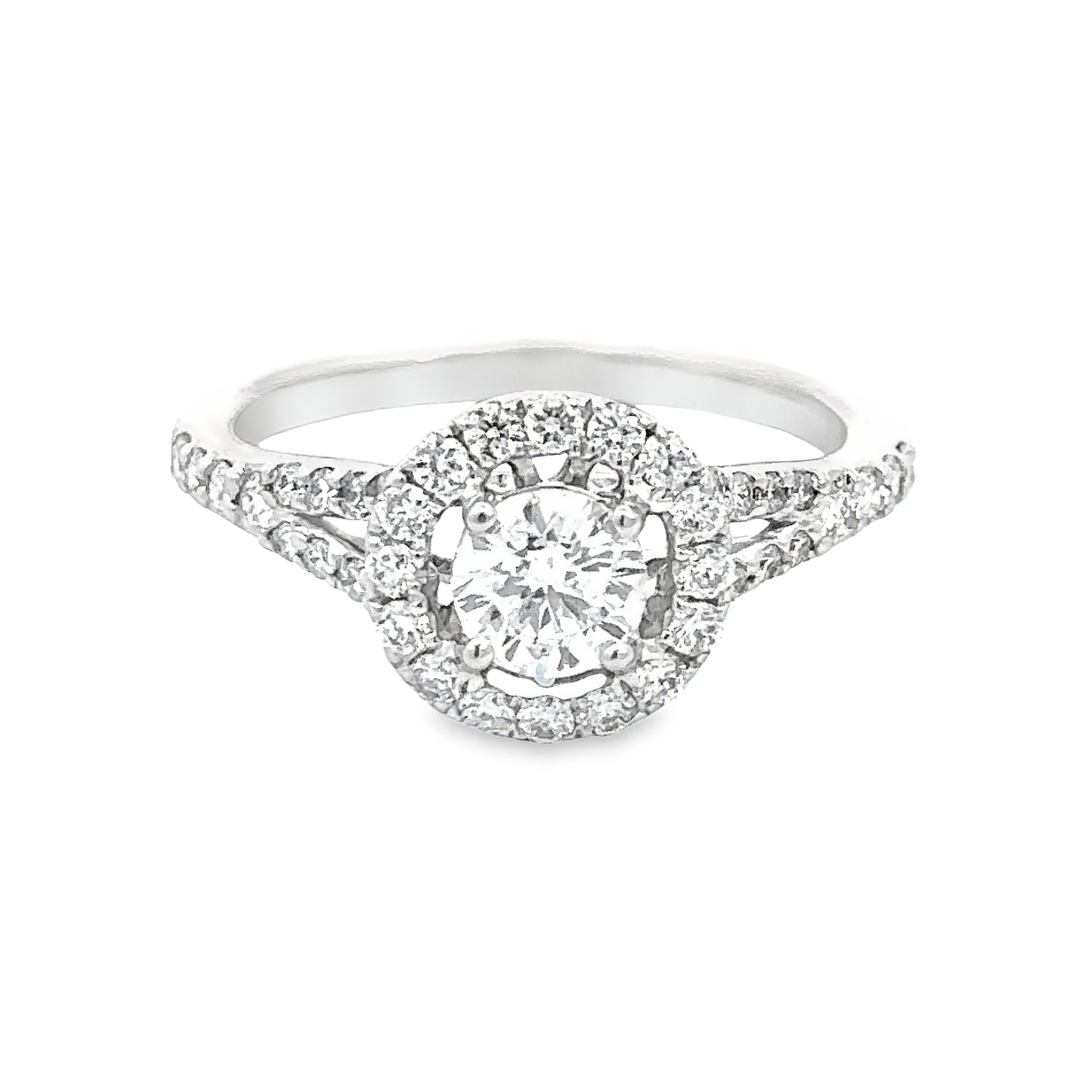 Round Diamond Engagement Ring in Halo Setting