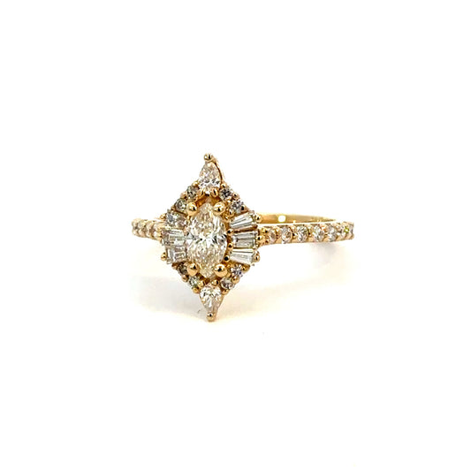 Marquise Diamond Engagement Ring