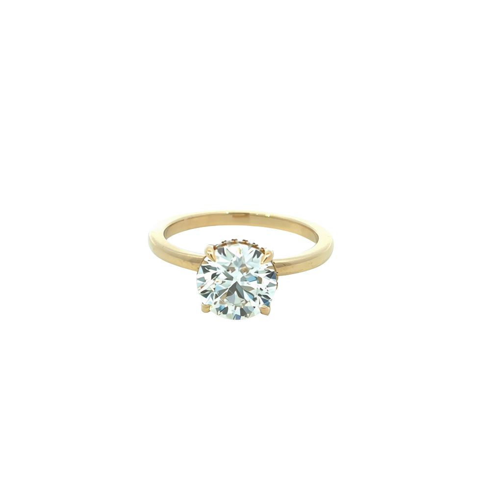 Round Lab Grown Engagement Ring