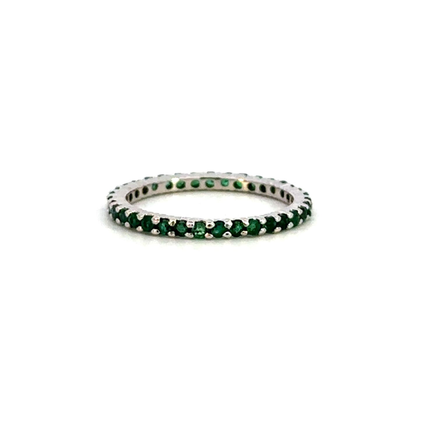 Emerald Round Eternity Wedding/Anniversary Band