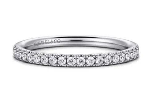 Gabriel & Co. French Pave' Diamond Wedding Band