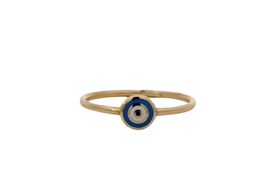 Dark Blue Evil Eye Ring