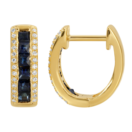 Sapphire Hoops