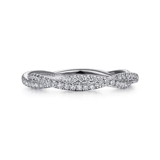 Gabriel & Co. Diamond Twist Wedding Band