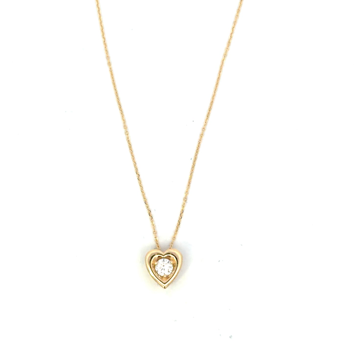 Heart Bezel Diamond Pendant