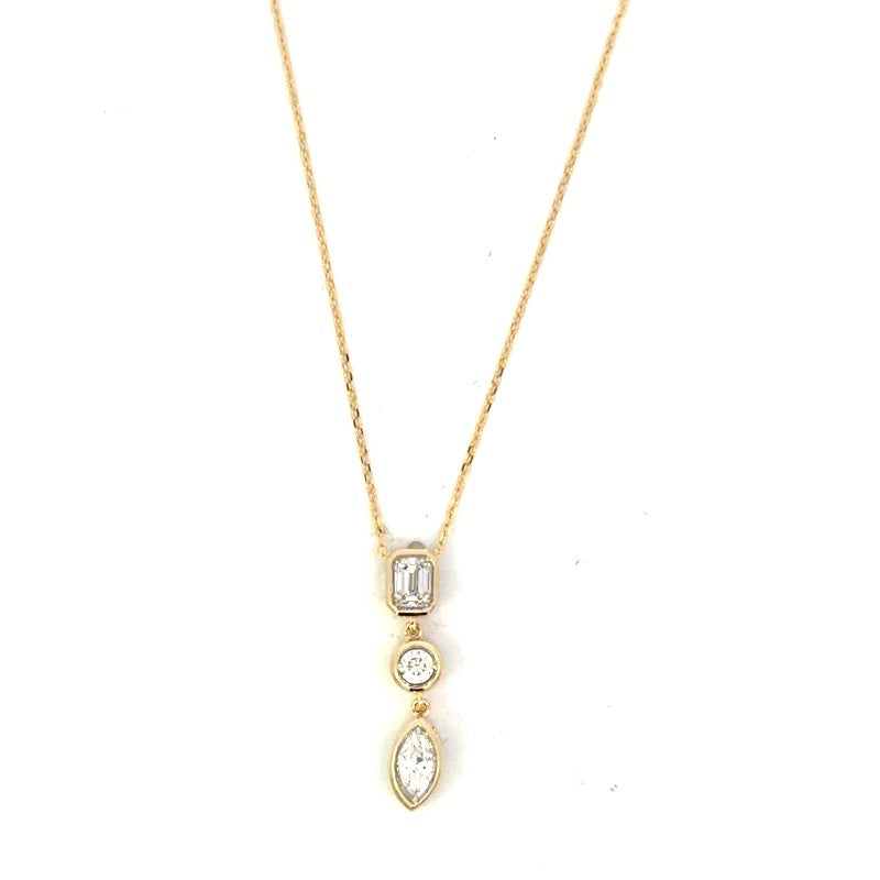 Multi Shape Bezel Diamond Pendant