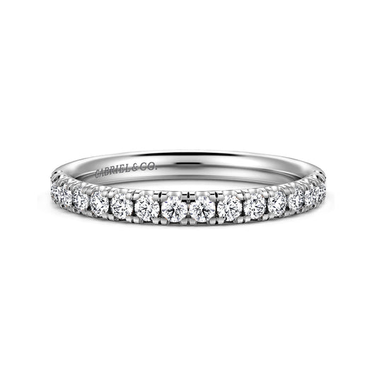 Gabriel & Co. French Pave' Diamond Wedding Band