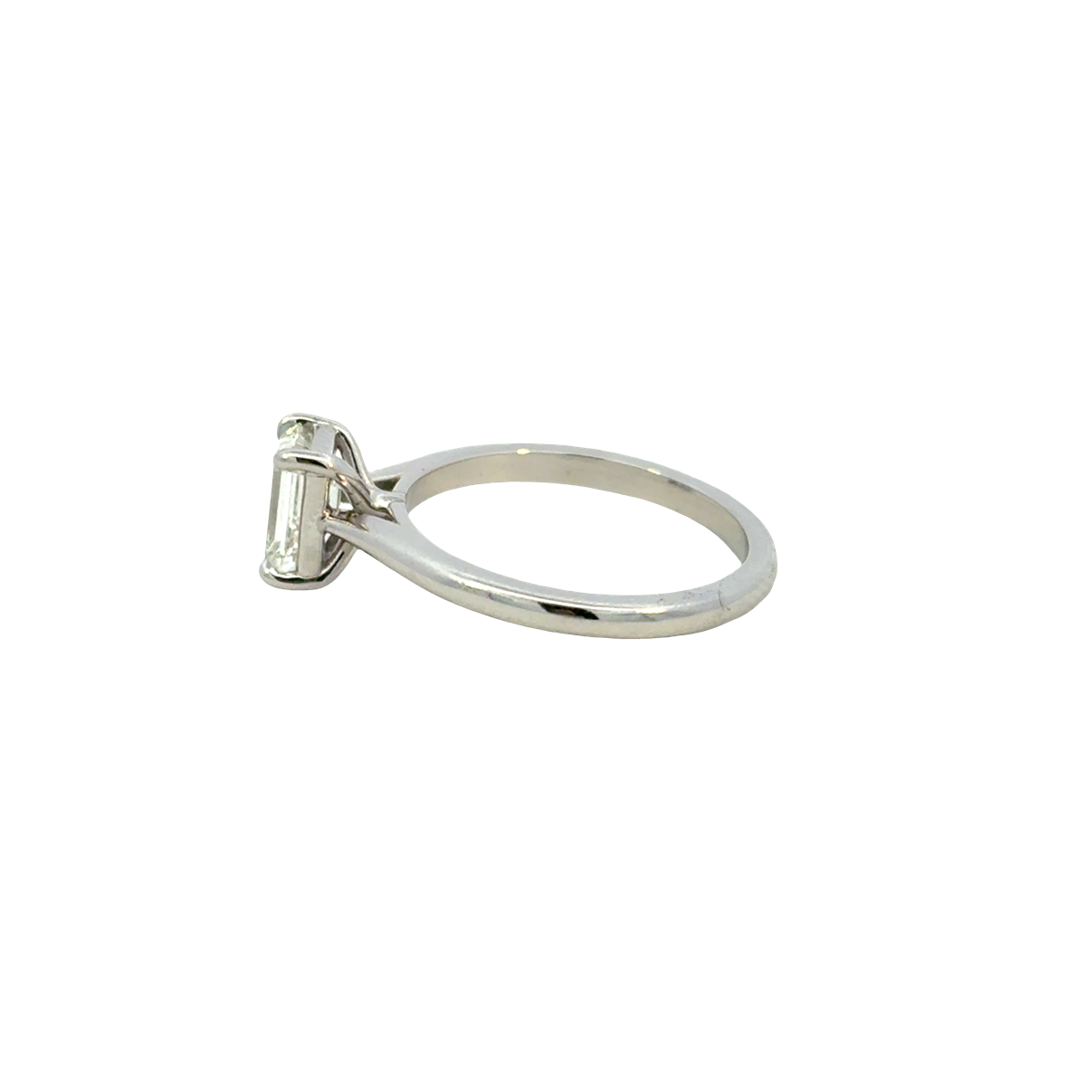Solitaire Emerald Diamond Engagement Ring