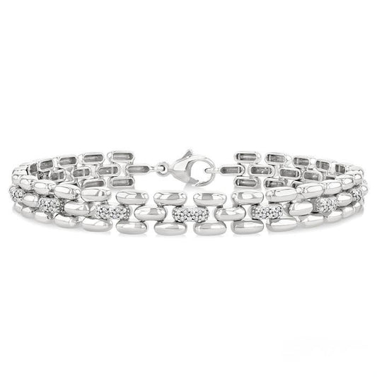 Sterling Silver Diamond Bracelet