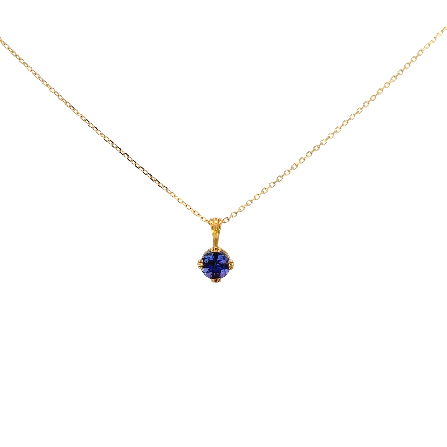 Tanzanite Round Solitaire Pendant