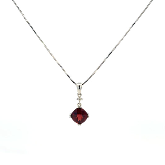 Garnet and Diamond Pendant