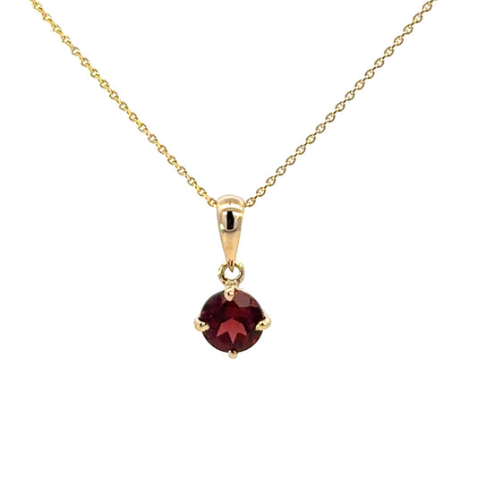 Round Garnet Pendant