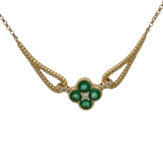 Emerald and Diamond Pendant