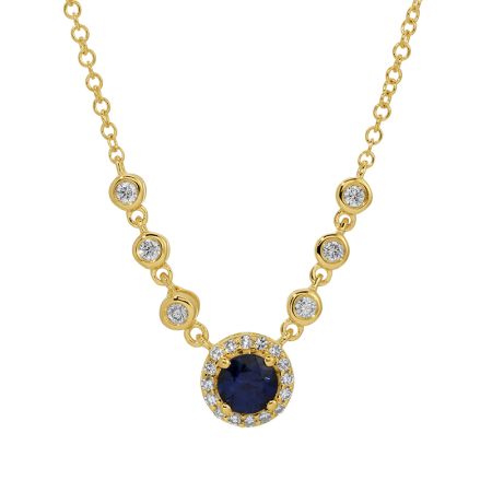 Sapphire and Diamond Pendant
