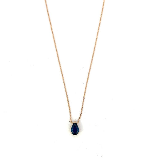 Pear Shape Sapphire Solitaire
