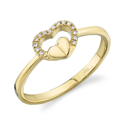 Shy Creation Diamond Heart Ring