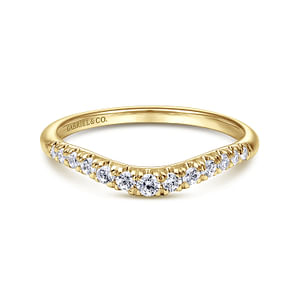 Gabriel & Co. Curved Diamond Wedding Band
