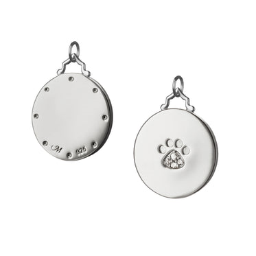 MRK Sterling Silver Paw Print Disc