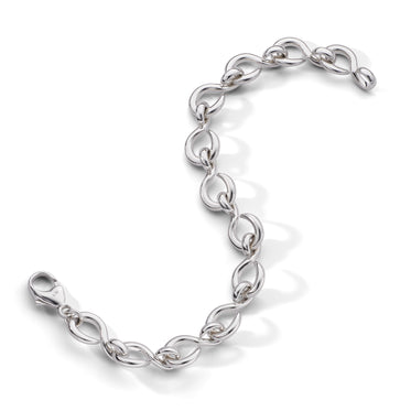 MRK Sterling Silver Medium Twisted Infinity Link Bracelet 7.5"