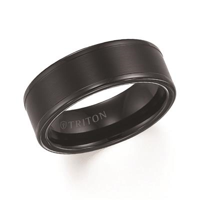 Blck PVD Tungsten Carbide Wedding Band